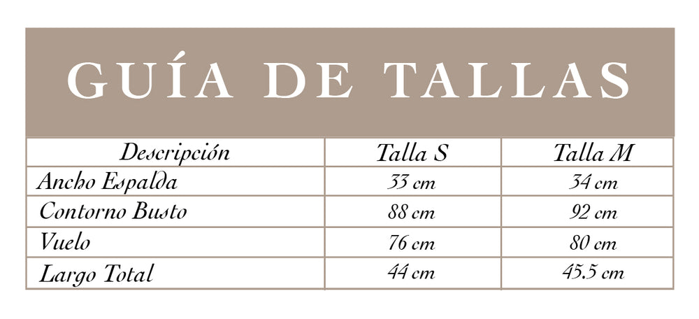 Guía de tallas