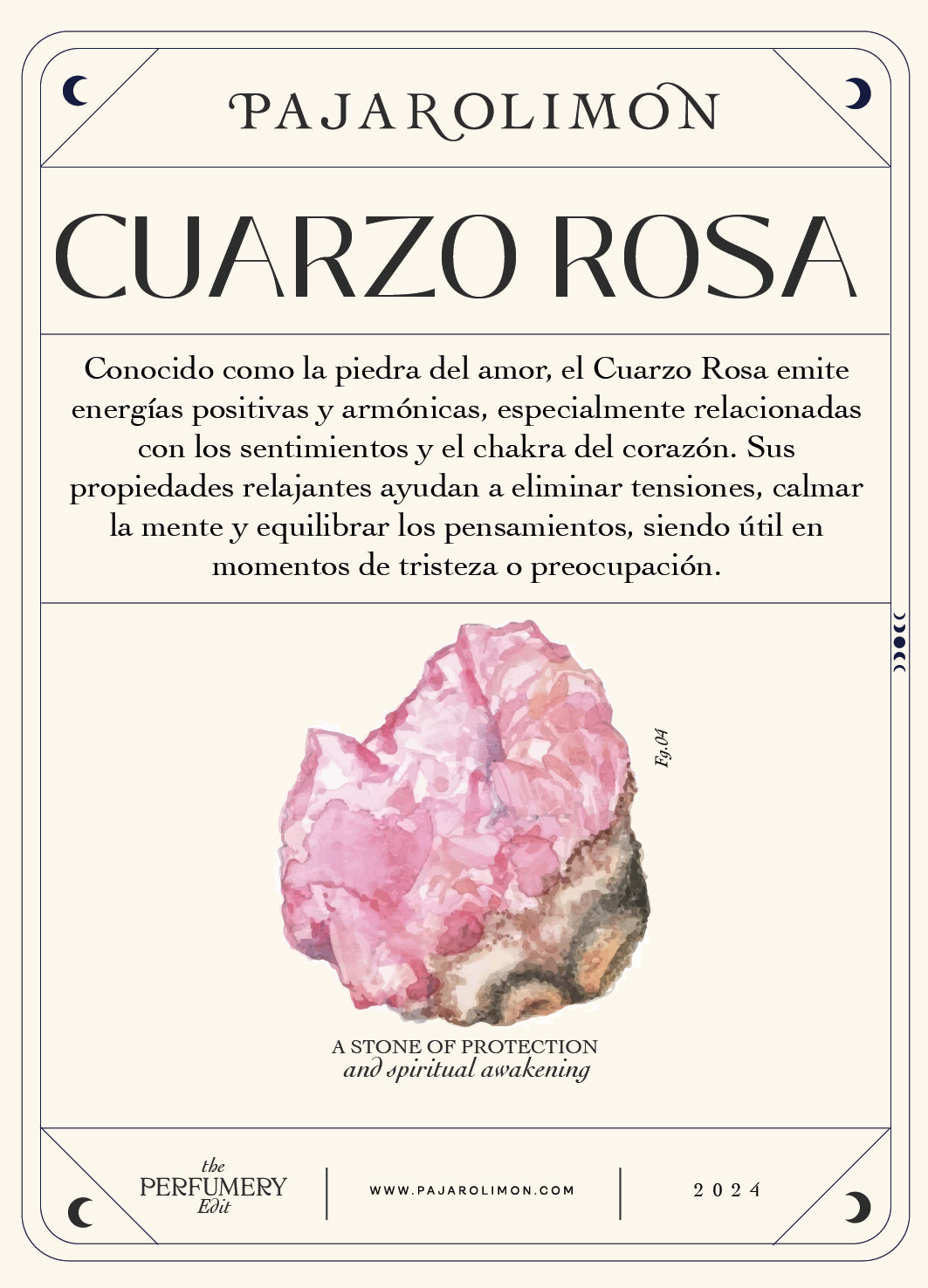 CUARZO ROSA  PERFUMERY AMULET