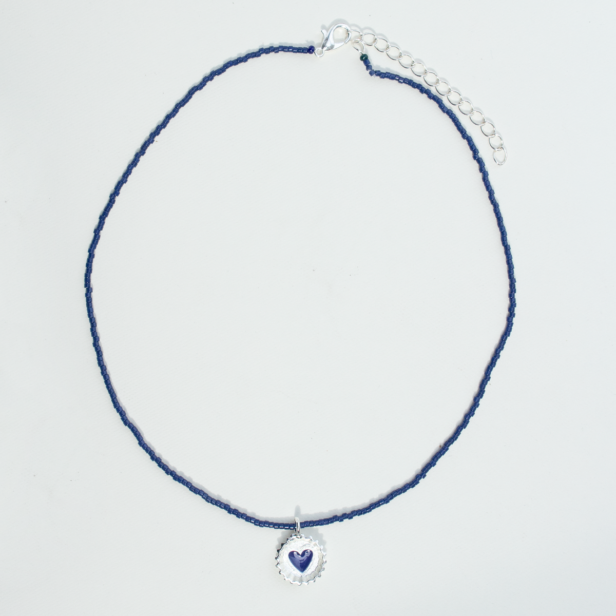 COLLAR COCA COLA BLUE BEADS