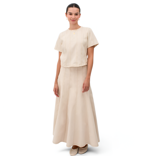FALDA GEMA IVORY VELVET