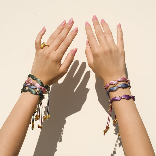 PULSERA SIARA SILK ROSADA