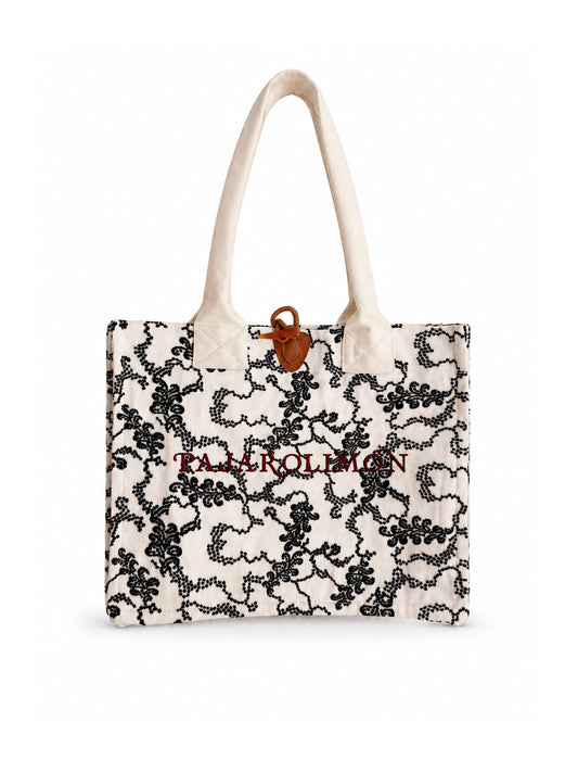 TOTE BAG ENCAJE NEGRO