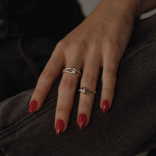 CROSS RING - PLATED SILVER