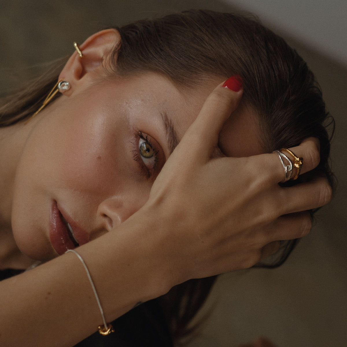 CROSS RING - PLATED SILVER