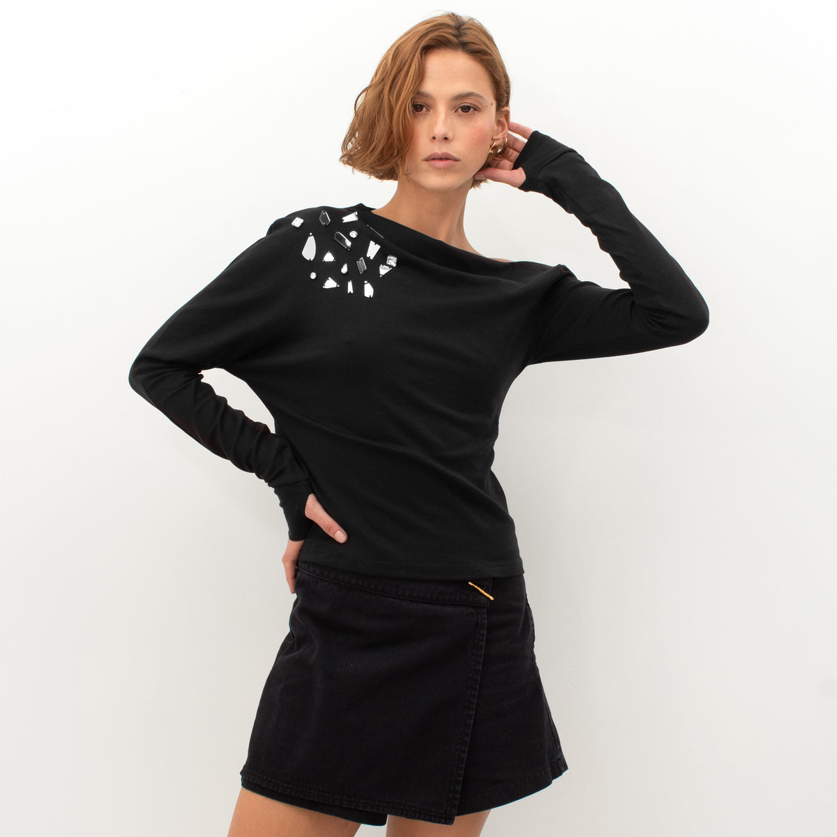 FALDA SHORT DAZZLE BLACK