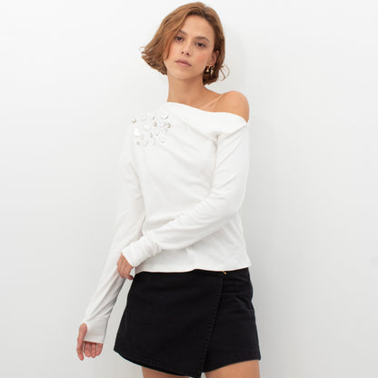 CAMISA LUSTRE IVORY