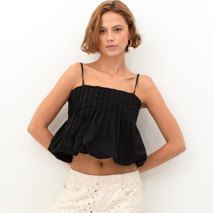 CROP TOP GLOB BLACK