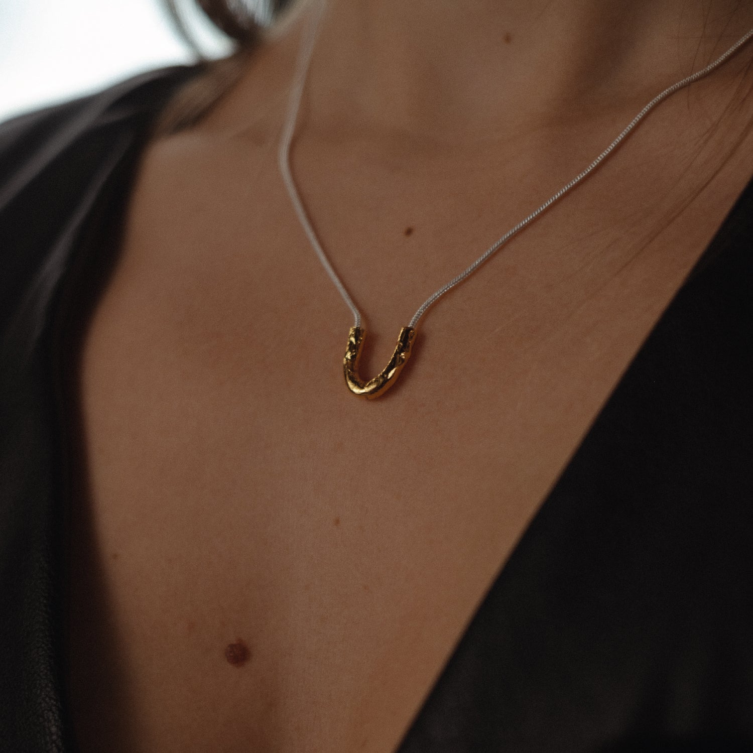 HORSESHOE NECKLACE - GOLD & SILVER