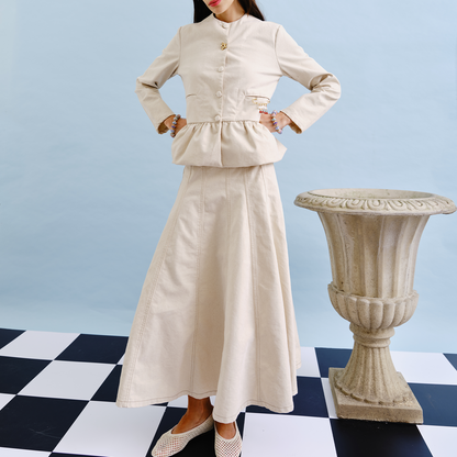 FALDA GEMA IVORY VELVET