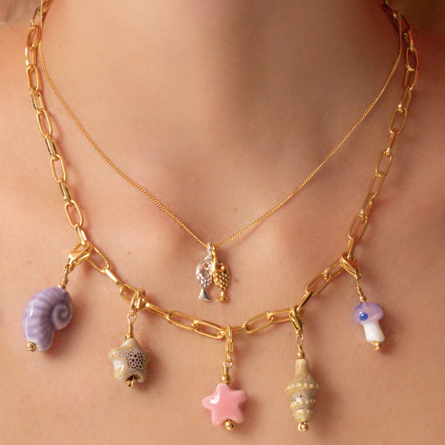 COLLAR DOUBLE FISH