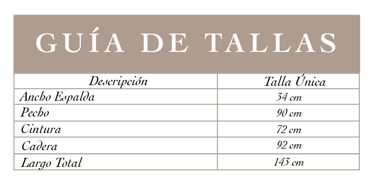 Guía de tallas