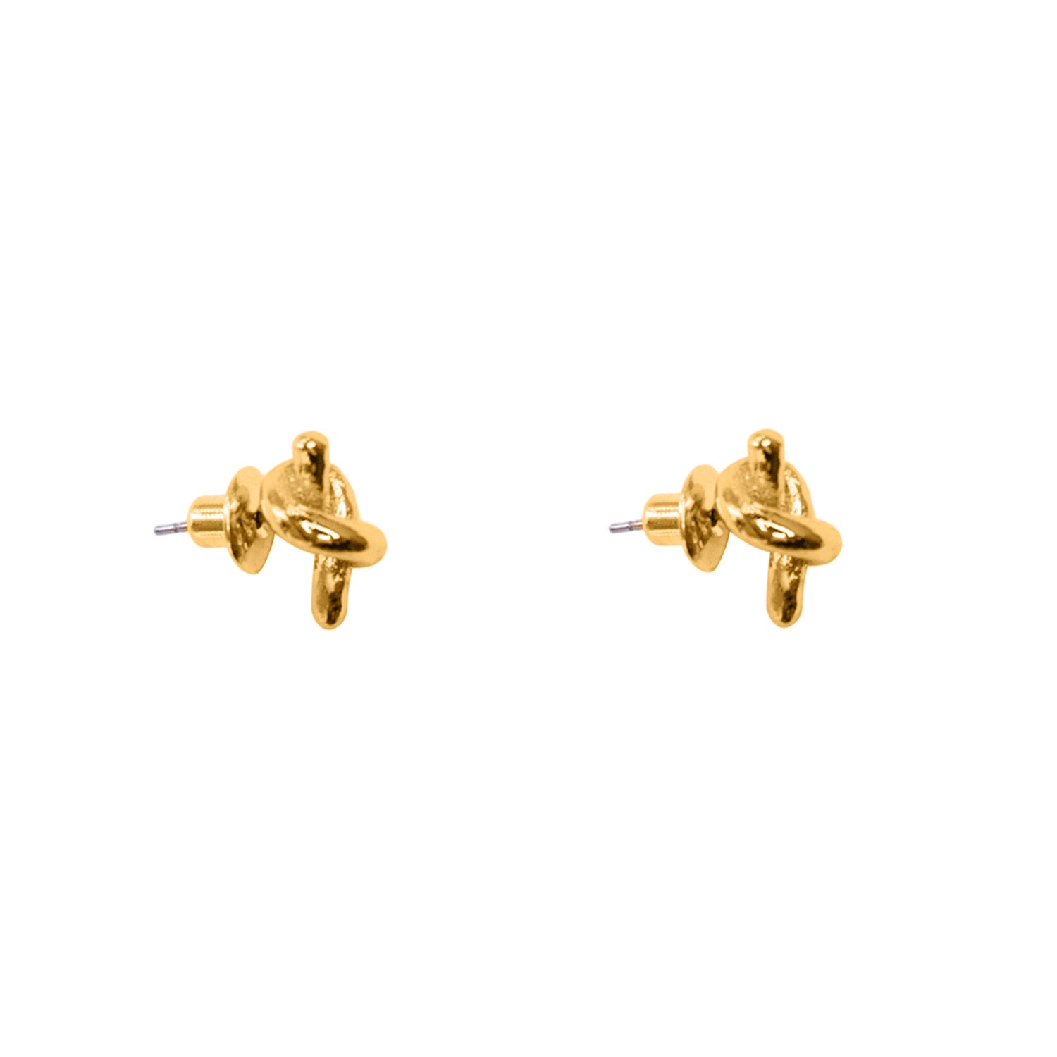 MINI TWIST EARRINGS - PLATED GOLD