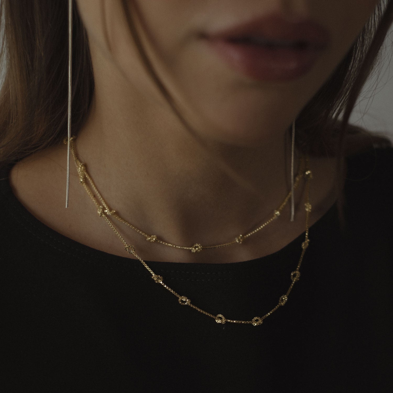 TWIST PENDANT NECKLACE - PLATED GOLD