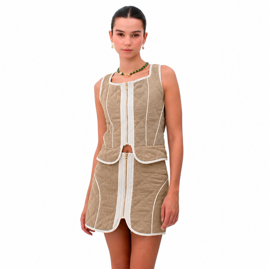 CORSET UNA TAUPE