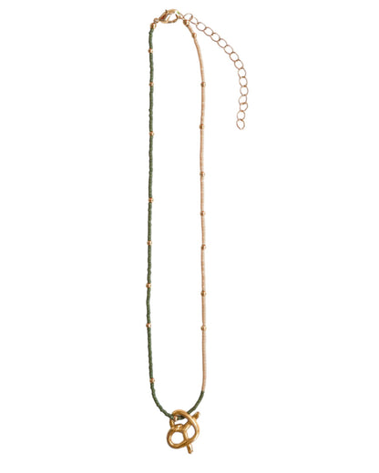 COLLAR CORTO PRETZEL GREEN