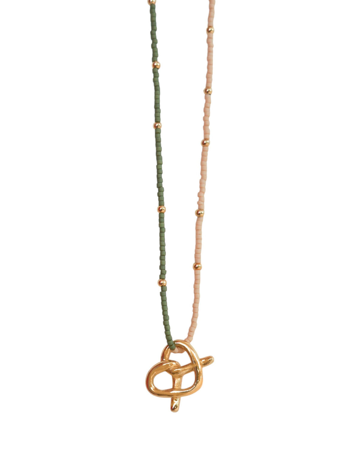 COLLAR CORTO PRETZEL GREEN