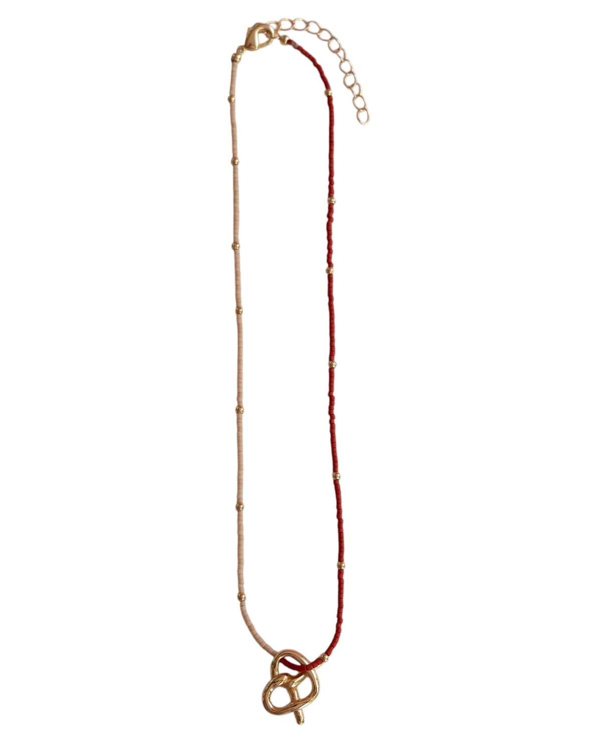 COLLAR CORTO PRETZEL RED