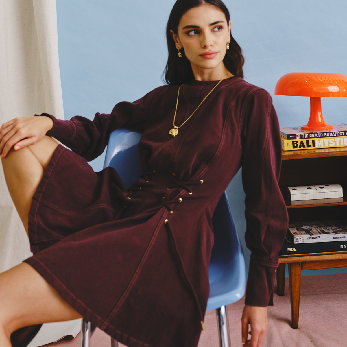 VESTIDO ALIC VINO