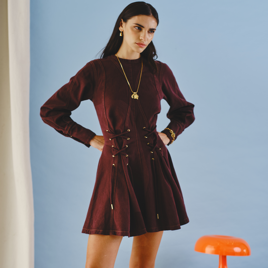 VESTIDO ALIC VINO