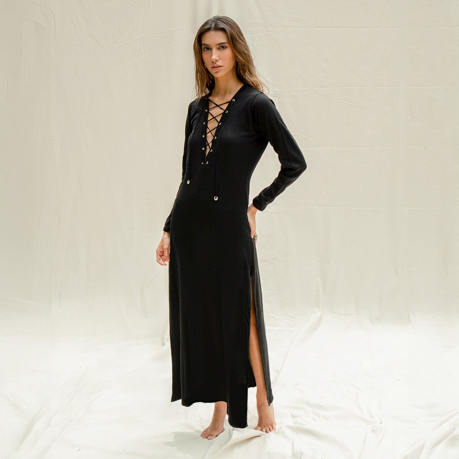 VESTIDO TEJIDO FLAURA NEGRO