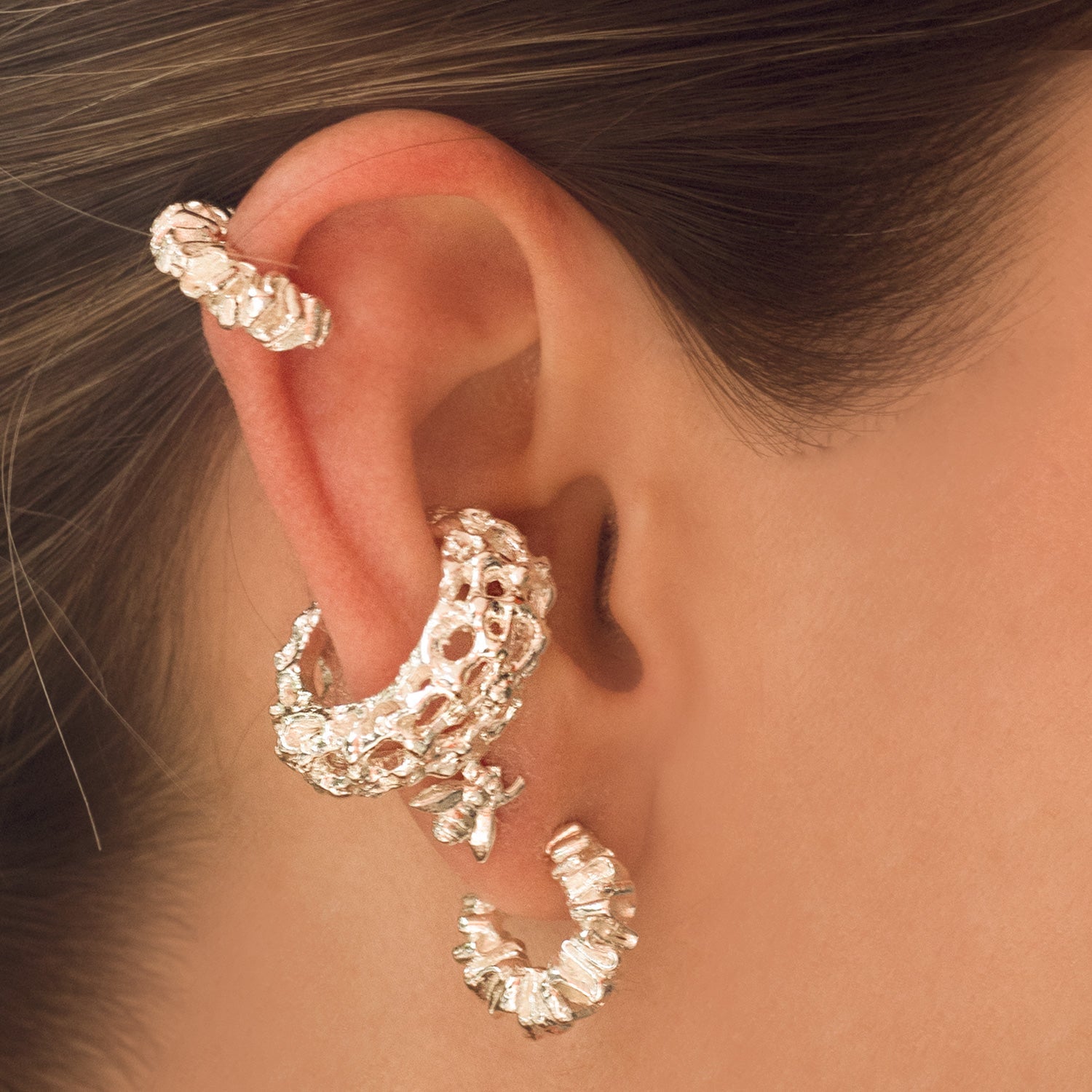 EAR CUFF AGARICUS PLATA
