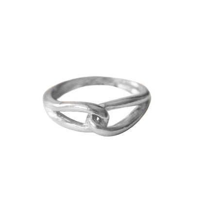CROSS RING - PLATED SILVER