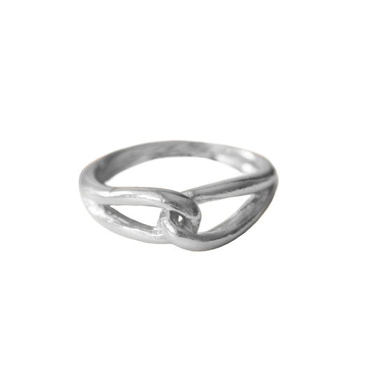 CROSS RING - PLATED SILVER