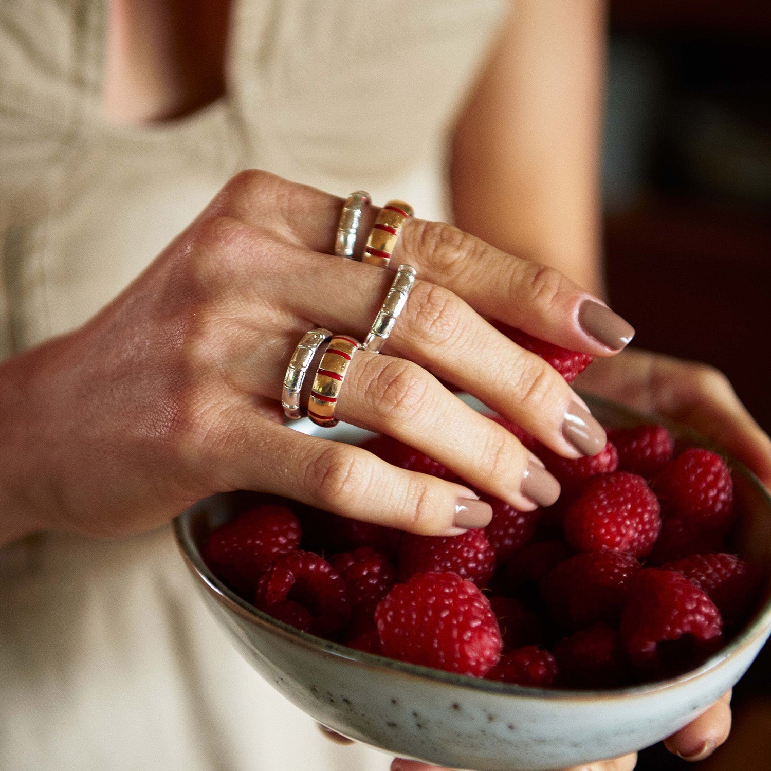 ANILLO MACARON GOLD