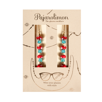 CADENA GAFAS MUSHROOM BLUE