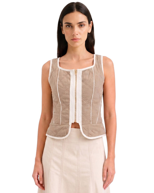 CORSET UNA TAUPE