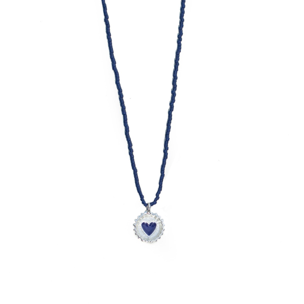 COLLAR COCA COLA BLUE BEADS