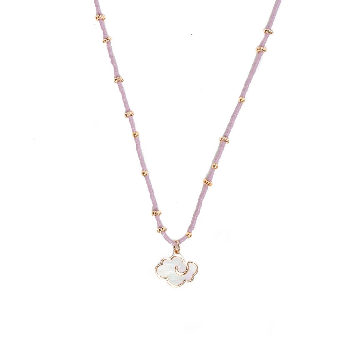 COLLAR CORTO NEBULA LILA