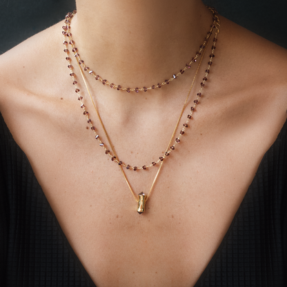 COLLAR CRISTAL DARK RED