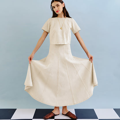 FALDA GEMA IVORY VELVET