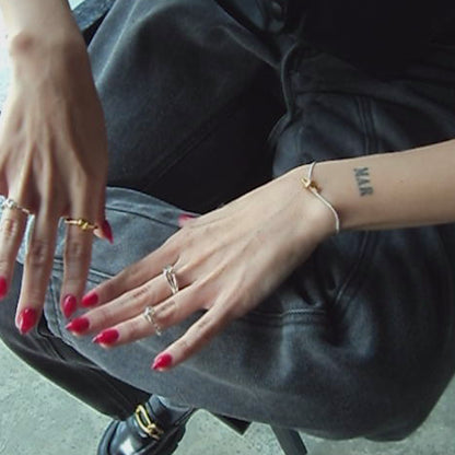 CROSS RING PLATED GOLD