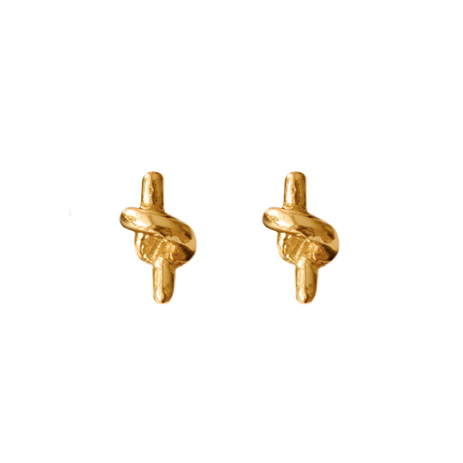 MINI TWIST EARRINGS - PLATED GOLD