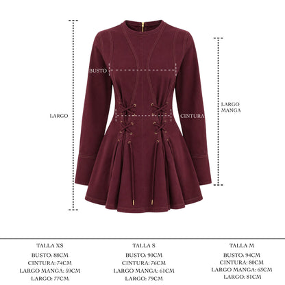 VESTIDO ALIC VINO