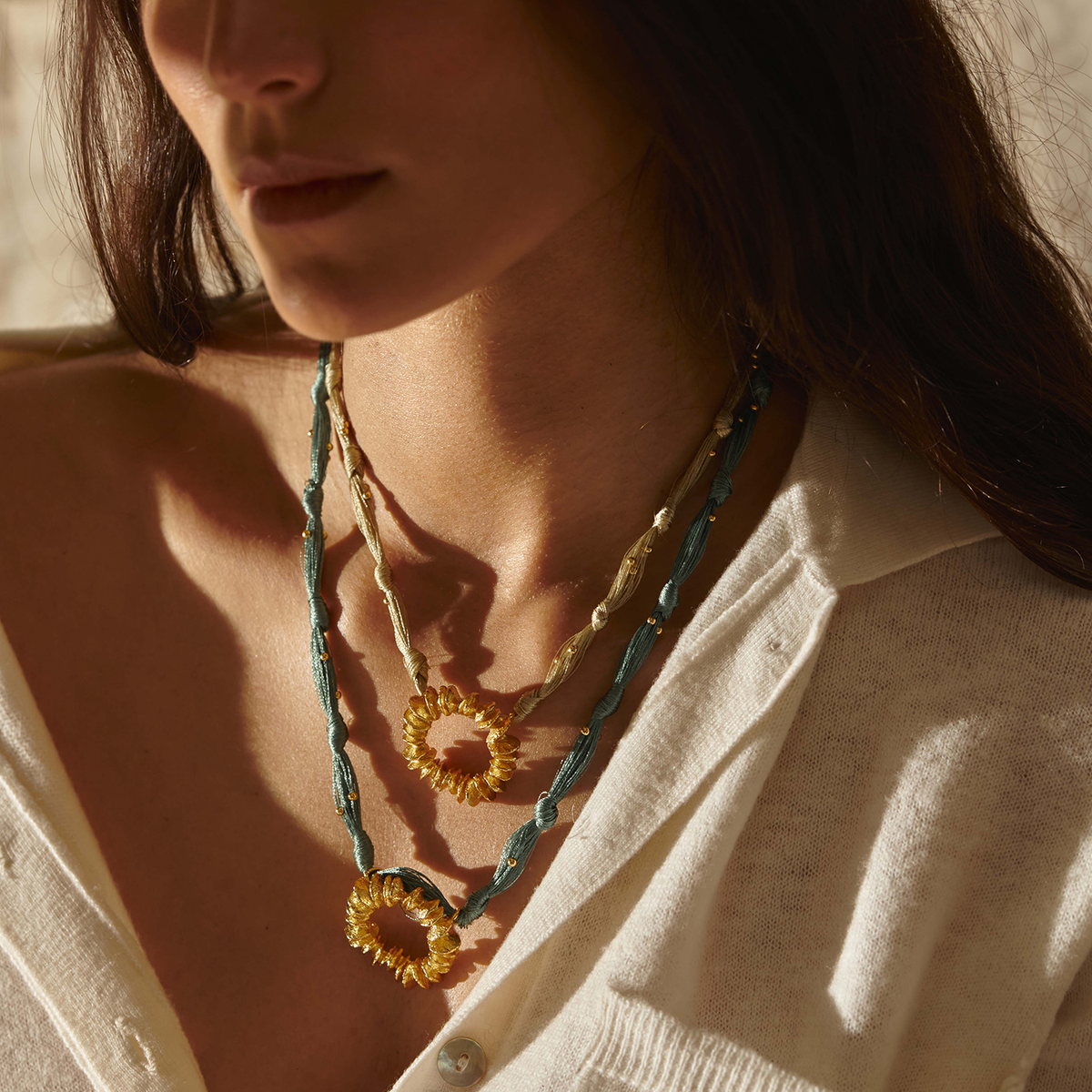 COLLAR SALARE HILO GREEN