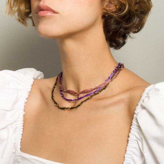 COLLAR SIARA SILK VERDE OSCURO