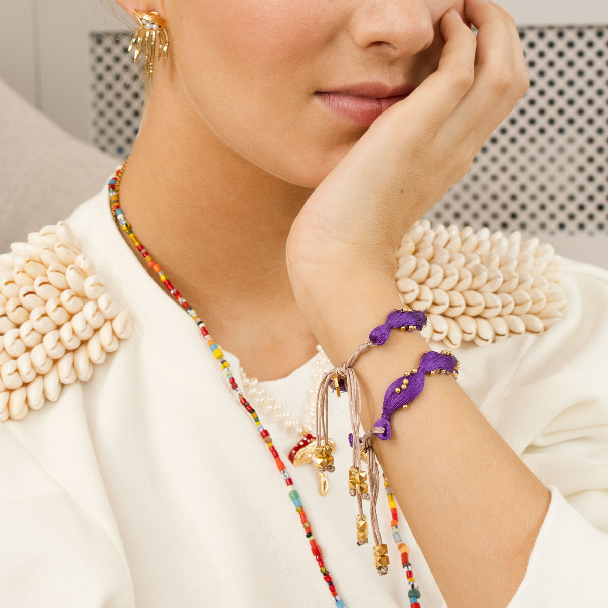 PULSERA SIARA SILK PURPLE
