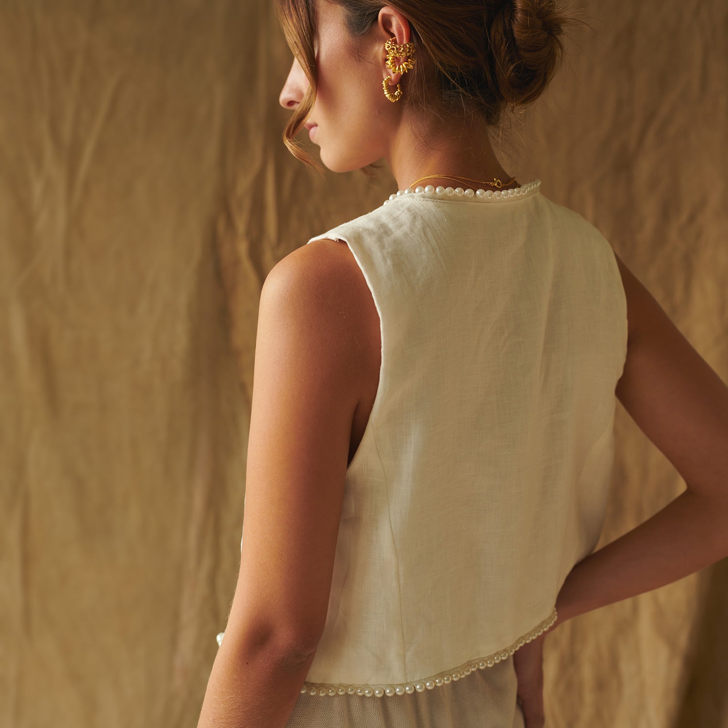 CHALECO NINFA BEIGE