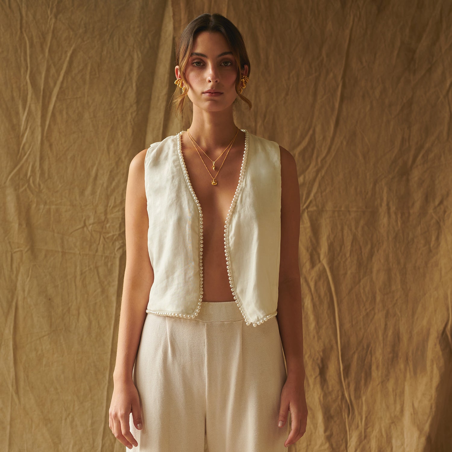 CHALECO NINFA BEIGE