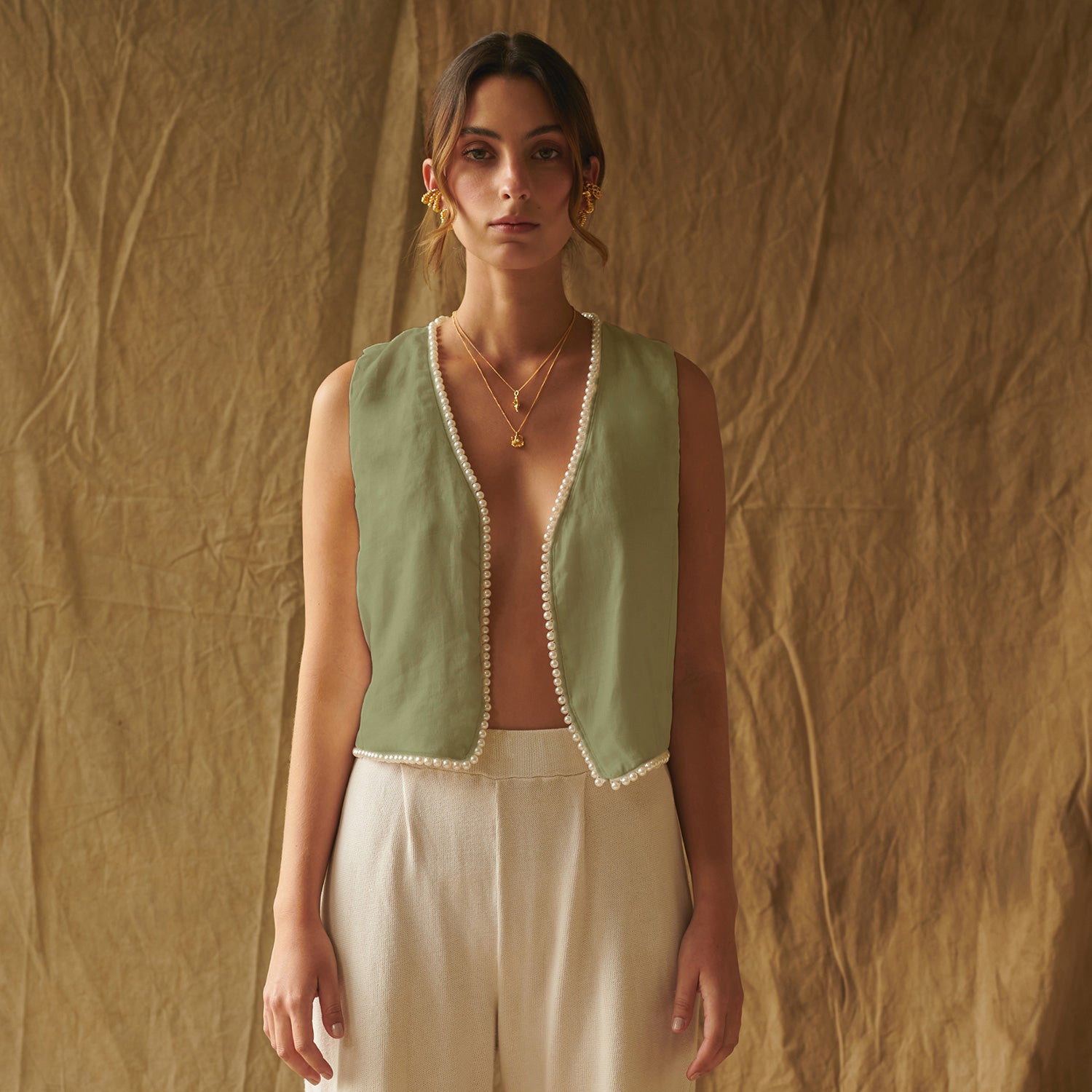 CHALECO NINFA VERDE