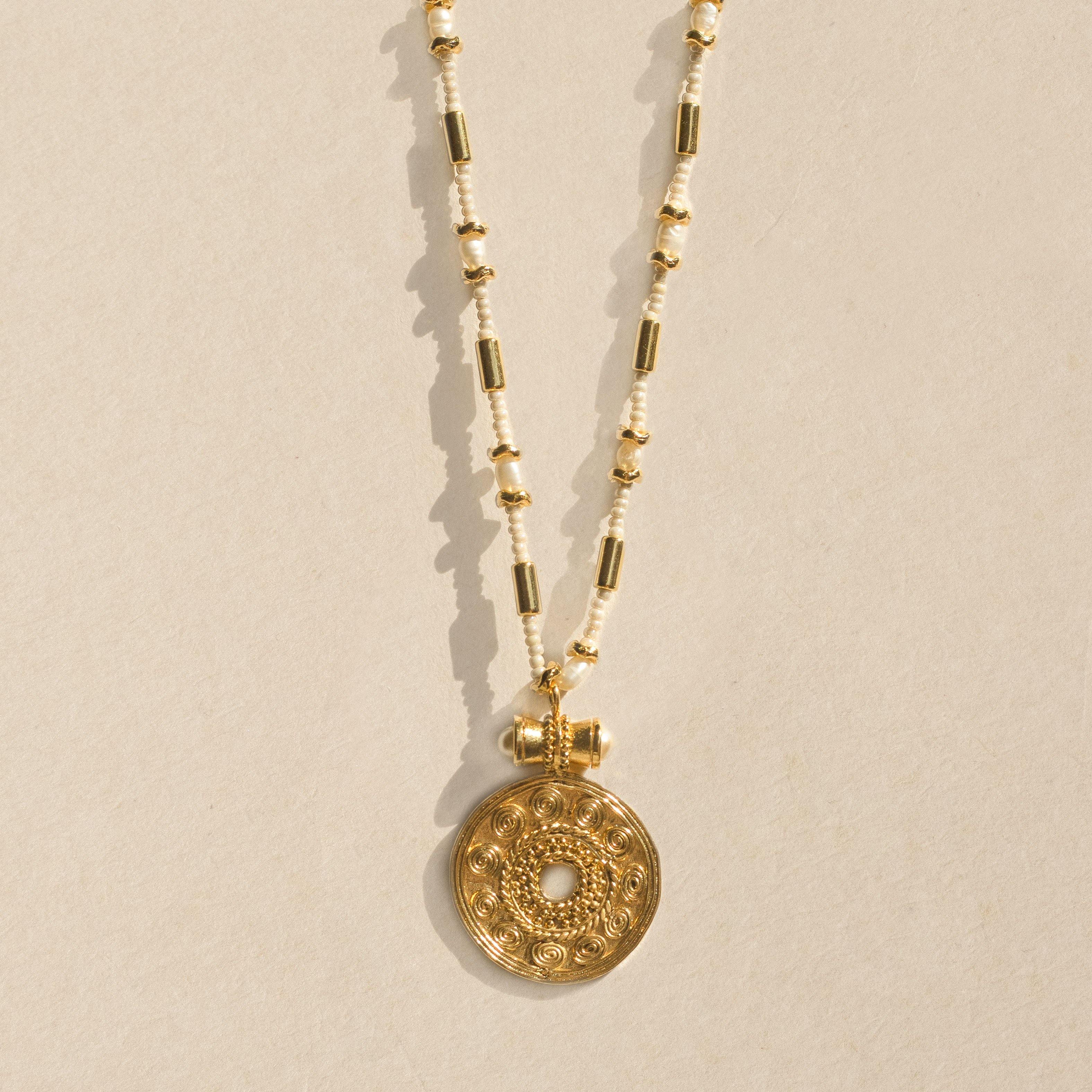 COLLAR POSEIDÓN PERLA - Pajarolimon Colombia