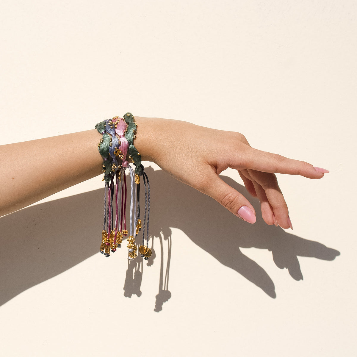 PULSERA SIARA SILK ROSADA