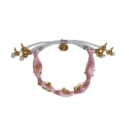 PULSERA SIARA SILK ROSADA