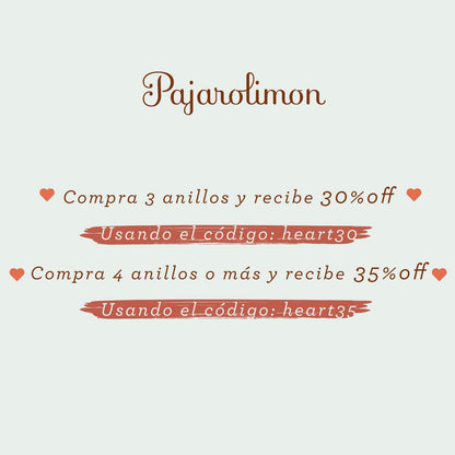 ANILLO HEART - Pajarolimon Colombia